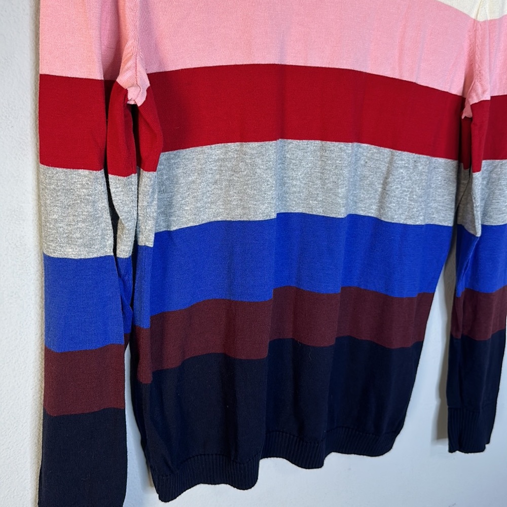 Talbots Multicolored Striped Boat Neck Long Sleeve Sweater M - Picture 4 of 6
